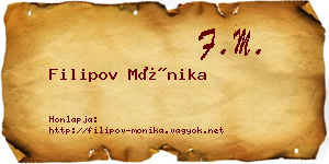 Filipov Mónika névjegykártya