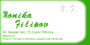 monika filipov business card