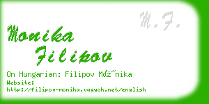 monika filipov business card